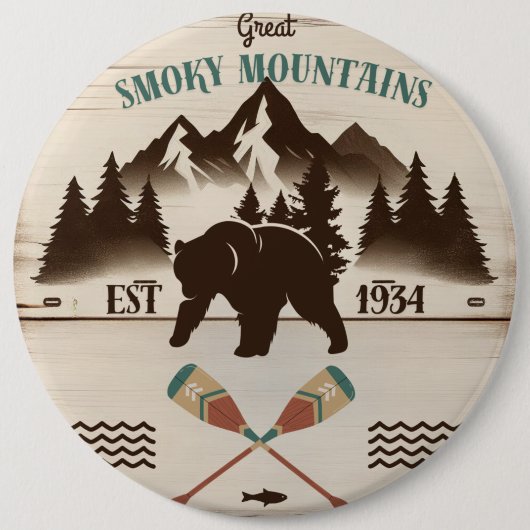 Badge Rond 15,2 Cm Great Smoky Mountains, TN ours (Devant)