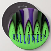 Badge Rond 15,2 Cm Green Halloween frites (Devant & derrière)