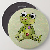 Badge Rond 15,2 Cm Grenouille avec points (Devant & derrière)