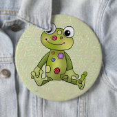 Badge Rond 15,2 Cm Grenouille avec points (En situation)
