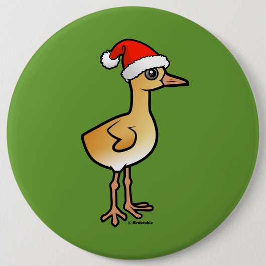 Badge Rond 15,2 Cm Grue bébé Père Noël (Devant)