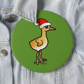 Badge Rond 15,2 Cm Grue bébé Père Noël (En situation)