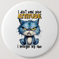 Grumpy Chat Attitute drôle Animal Sarcastique dire