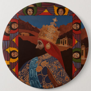 Badge Rond 15,2 Cm Haile Selassie Modern Art Jah Rastafari Roots