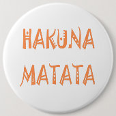 Badge Rond 15,2 Cm Hakuna Matata - Art Tribal Africain (Devant)