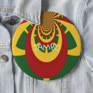 Badge Rond 15,2 Cm Hakuna Matata Jamaïque Couleurs Rasta mode