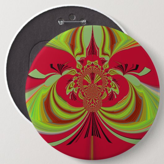 Badge Rond 15,2 Cm Hakuna Matata red yellow design (Devant & derrière)