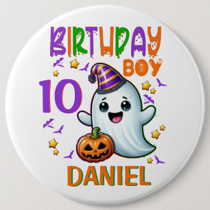 Badge Rond 15,2 Cm Halloween Fantôme Anniversaire Garçon Conception É