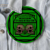 Badge Rond 15,2 Cm Halloween son temps d'essai ou de traitement - Ver (En situation)
