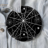 Badge Rond 15,2 Cm Halloween Spider Web (En situation)