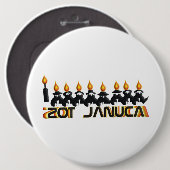 Badge Rond 15,2 Cm Hanoukka (Devant & derrière)