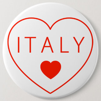 Badge Rond 15,2 Cm Happy Heart Italie