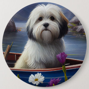 Badge Rond 15,2 Cm Havanais en pagaie : une aventure Pittoresque