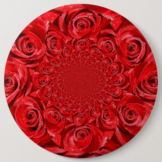 BADGE ROND 15,2 CM HEUREUSE SAINTE-VALENTIN (Devant)