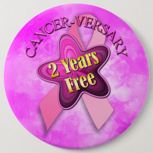 Badge Rond 15,2 Cm Heureux cancer versary