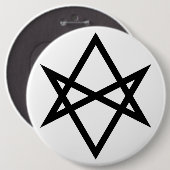 Badge Rond 15,2 Cm Hexagram unicursale de Thelemite (Devant & derrière)