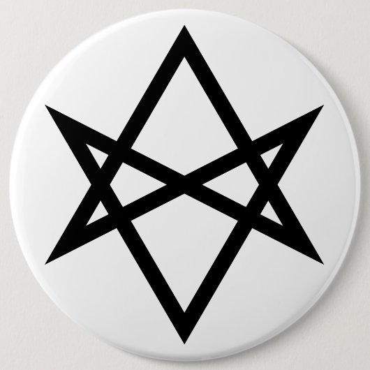 Badge Rond 15,2 Cm Hexagram unicursale de Thelemite (Devant)