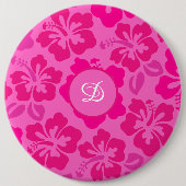Badge Rond 15,2 Cm hibiscus hawaii tropical (Devant)