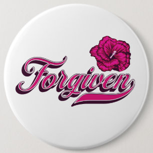 Badge Rond 15,2 Cm Hibiscus oublié