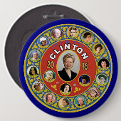 Badge Rond 15,2 Cm Hillary : Le premier président de femme (Devant & derrière)