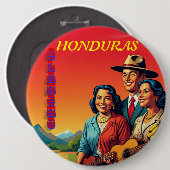Badge Rond 15,2 Cm  Honduras OLANCHO Retro poster (Devant & derrière)
