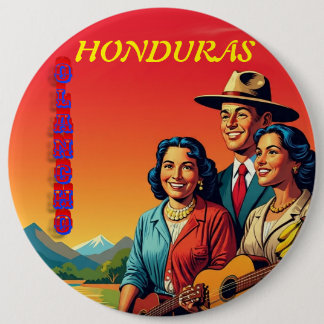 Badge Rond 15,2 Cm Honduras OLANCHO Retro poster