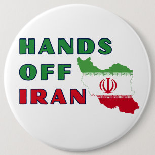 Badge Rond 15,2 Cm Hors de Mains l'Iran