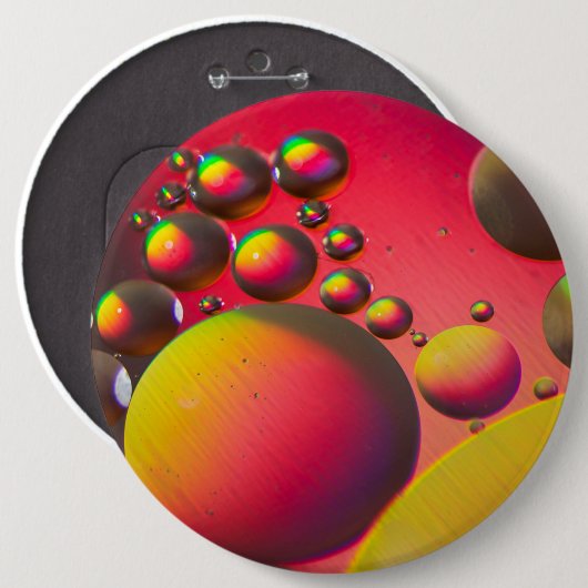 Badge Rond 15,2 Cm Huile sur l'eau (Devant & derrière)