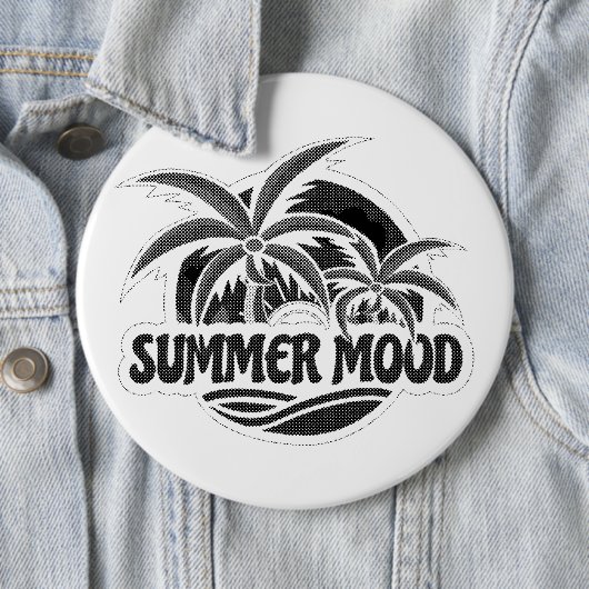 Badge Rond 15,2 Cm Humeur d'été (En situation)