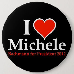 Badge Rond 15,2 Cm I coeur Michele Bachmann