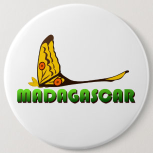 Badge Rond 15,2 Cm Icône de Madagascar - Comète Moth, voyage