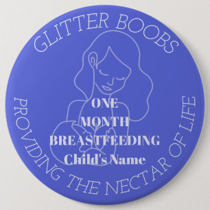 Badge Rond 15,2 Cm Icône d'étape d'allaitement d'un mois personnalisa
