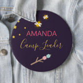 Badge Rond 15,2 Cm Identification de fête de glamping (En situation)