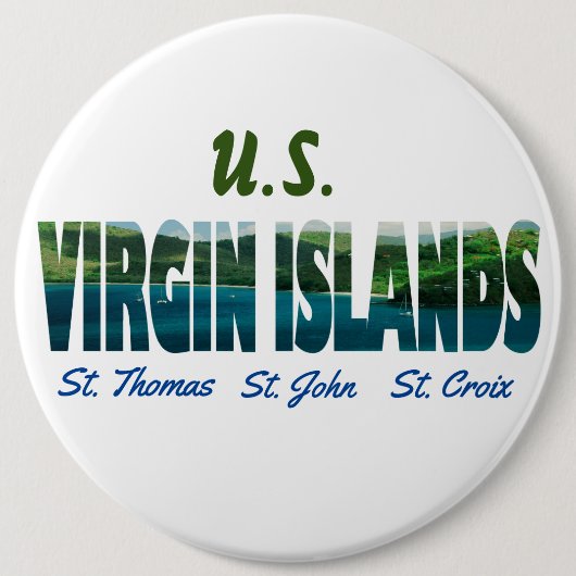 Badge Rond 15,2 Cm Îles Vierges américaines (Devant)