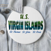 Badge Rond 15,2 Cm Îles Vierges américaines (En situation)