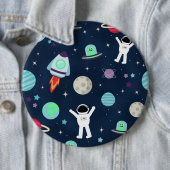 Badge Rond 15,2 Cm Illustration de motif spatial (En situation)