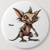 Badge Rond 15,2 Cm Illustration hybride de Chupacabra Gremlin (Devant)