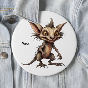 Badge Rond 15,2 Cm Illustration hybride de Chupacabra Gremlin