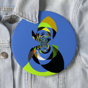 Badge Rond 15,2 Cm Impression d'art de conception vectorielle de femm