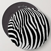 Badge Rond 15,2 Cm Imprimé animalier zèbre (Devant & derrière)