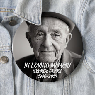 Badge Rond 15,2 Cm In loving memory memorial custom photo button