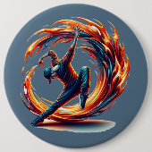 Badge Rond 15,2 Cm Incendie De Rue Avec Énergie Urbaine (Devant)