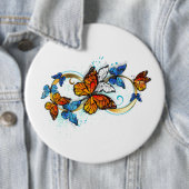Badge Rond 15,2 Cm Infinité de papillons monarques (En situation)