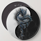 Badge Rond 15,2 Cm Insigne colossal de 6 pouces de dragon chinois de (Devant & derrière)