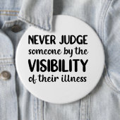 Badge Rond 15,2 Cm Insigne maladie invisible (En situation)