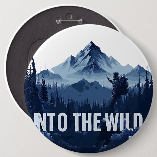 Badge Rond 15,2 Cm Into the Wild (Devant & derrière)