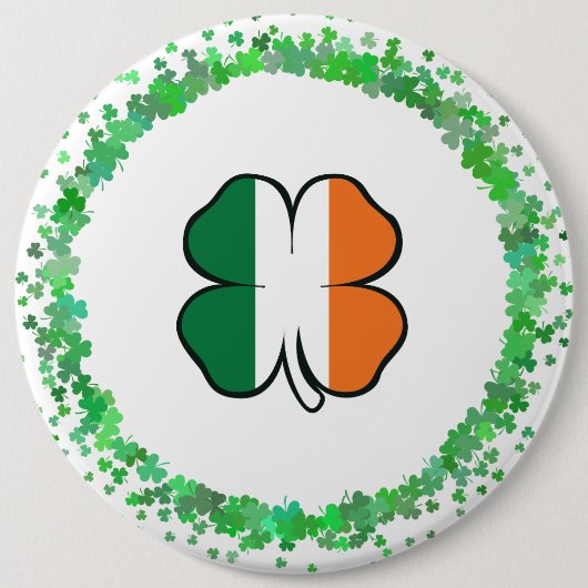 Badge Rond 15,2 Cm Irlande Saint Patrick's Day (Devant)