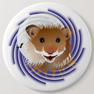 Badge Rond 15,2 Cm J'adore mon hamster