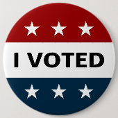 Badge Rond 15,2 Cm J'ai voté les élections de 2024 (Devant)
