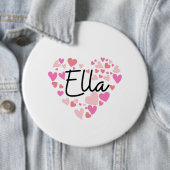 Badge Rond 15,2 Cm J'aime Ella (En situation)